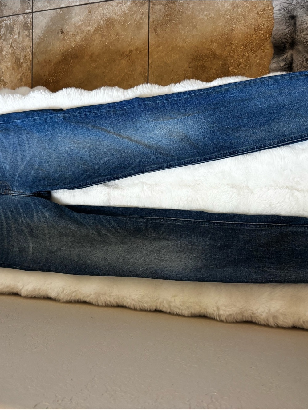 Lee Women's Straight Leg Jeans in Medium Blue Fade